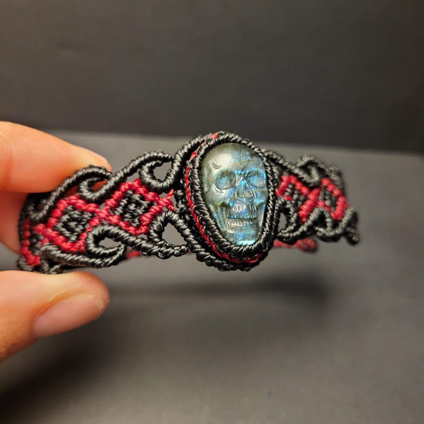 Dark Flame Macramé Bracelet