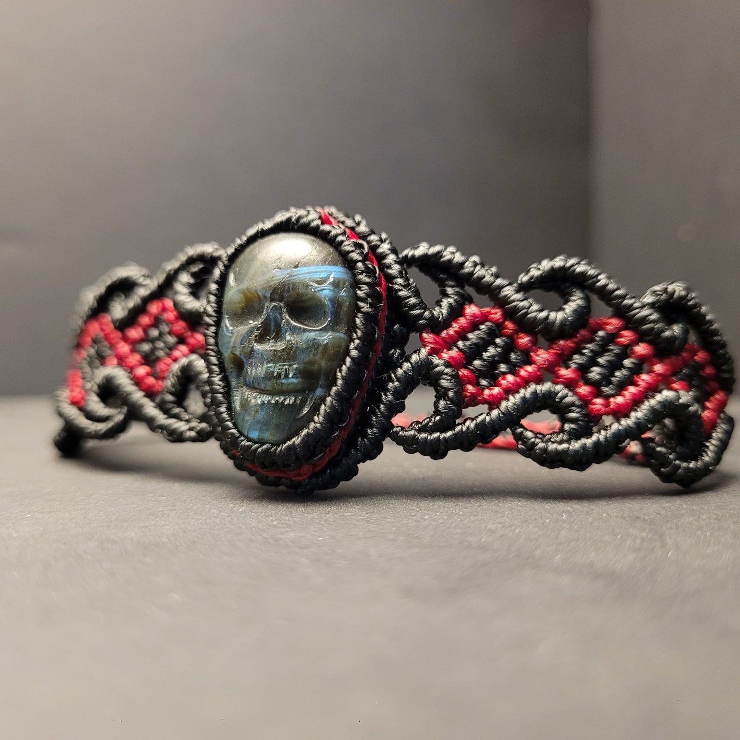 Dark Flame Macramé Bracelet