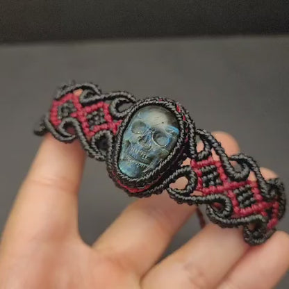 Dark Flame Macramé Bracelet